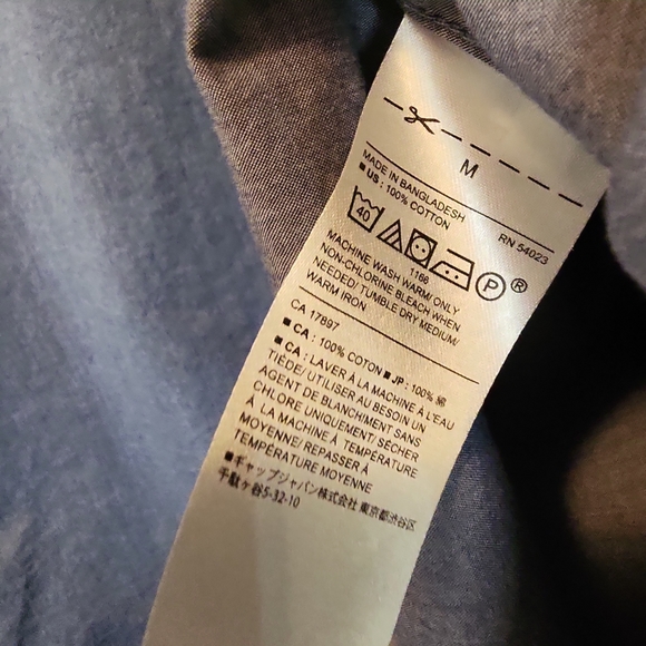 Banana Republic Men's/teens Medium Blue Shirt - Picture 3 of 6